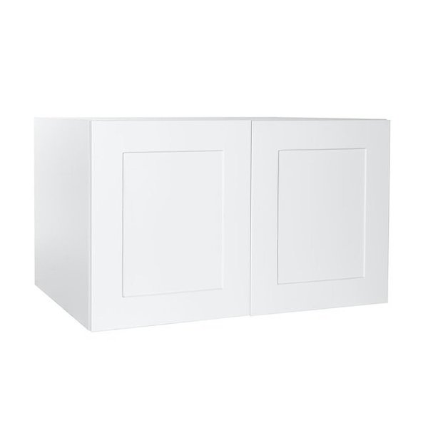 Cambridge Quick Assemble Modern Style, Shaker White 30 x 12 in. Wall Bridge Kitchen Cabinet (30 in. W x 24 in. D x 12 in. H) SA-WR301224-SW